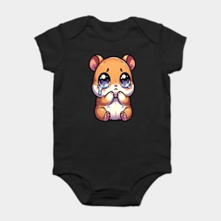 Sad Hamster Meme Cute design for Hamster Lover Baby Bodysuit
